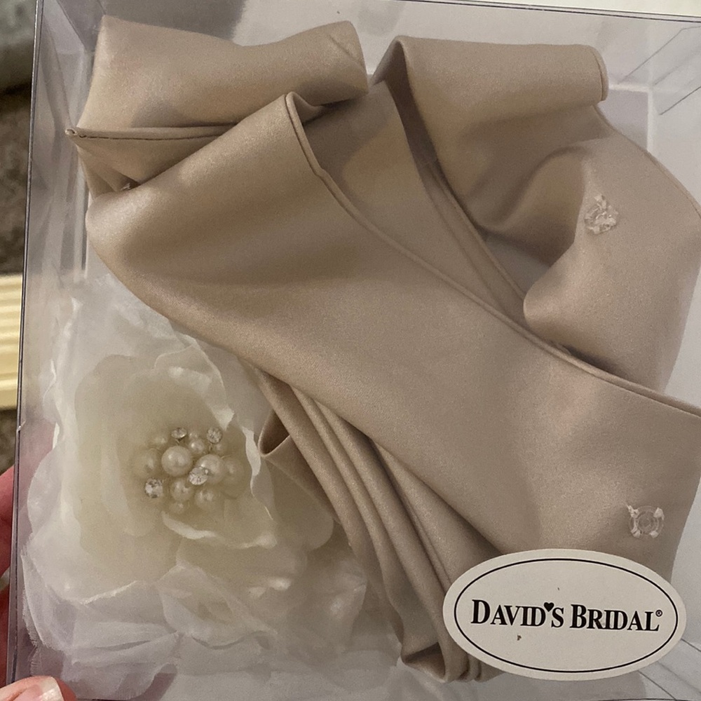 Bridal sash and flower